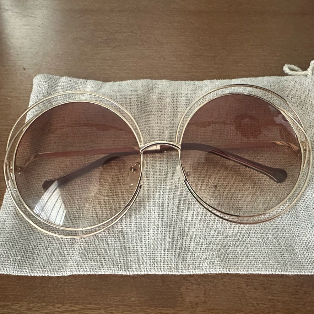 Vintage 1970s Oversized Circular Sunglasses